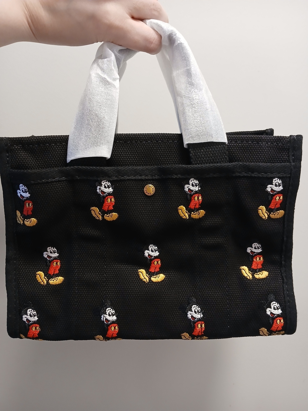 NWOT Disney X Coach Cargo Tote Bag 26 With Mickey Mouse CAE70 in BLACK - Picture 2 of 6